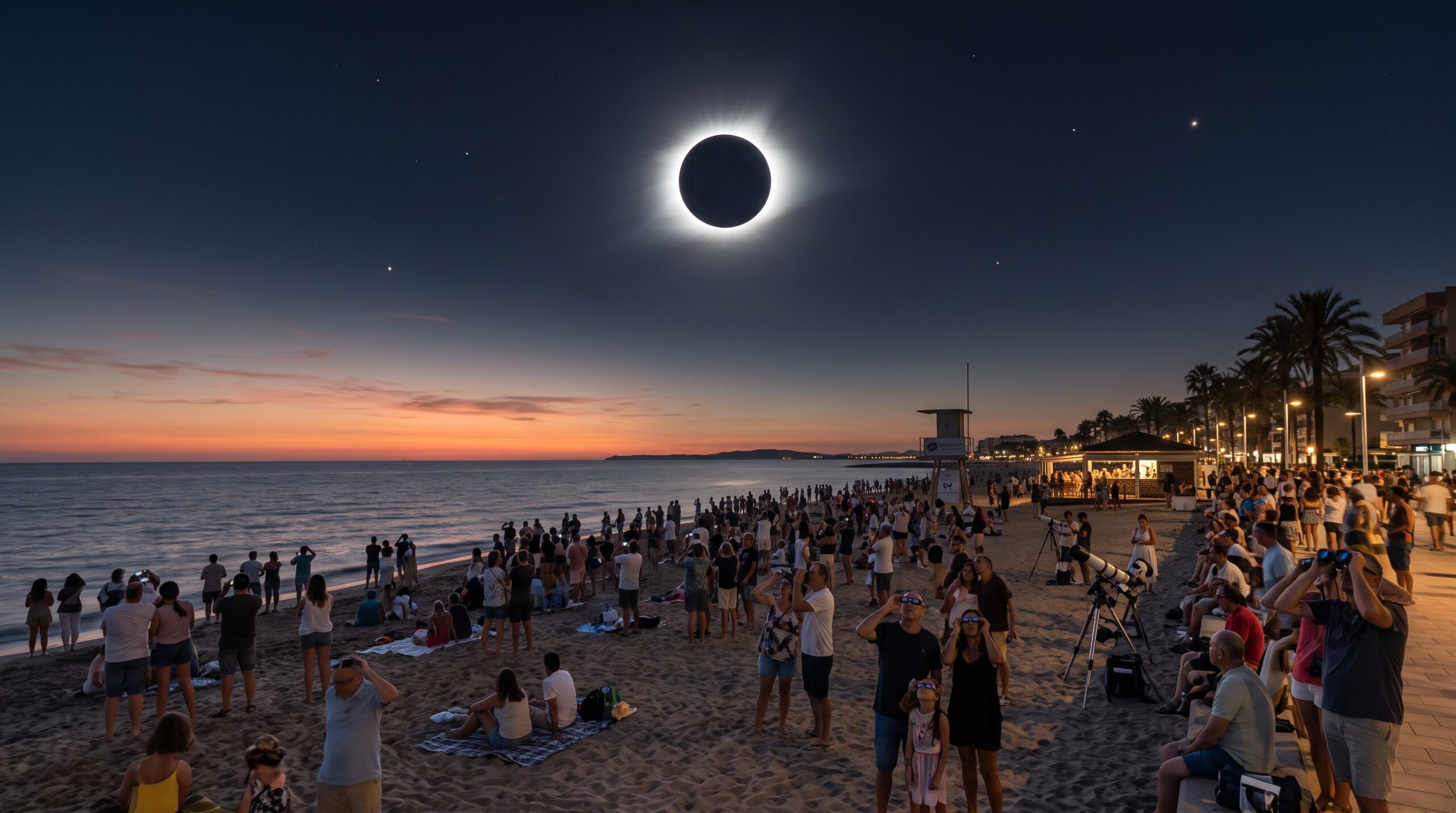 L'éclipse solaire totale du 12 août dans la région de Valence